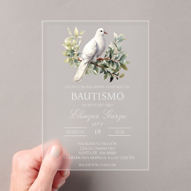 Acrylic baptism  invitations (Insitu (Handheld))