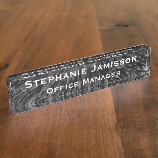 Acrylic Black Floral Macro Abstract Name Title 