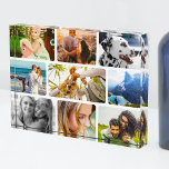 Acrylic Block 9 Photo Template Rounded Collage