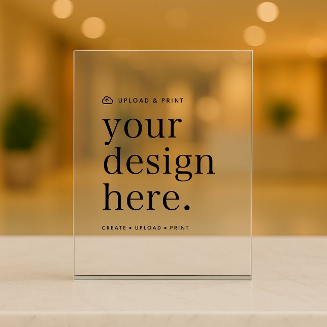 Acrylic Block | Your Design or Photo Upload 5x7 (Versatile acrylic block sign for business, award ceremonies, weddings, special occasions & more!)