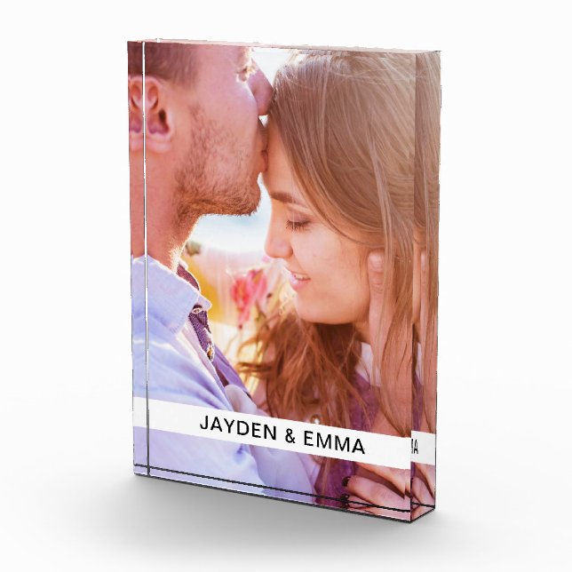 Acrylic Block Your Photo & Text (Right)