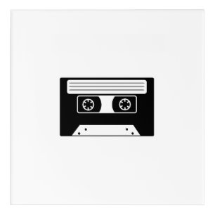 Acrylic cassette tape wall art for sale.