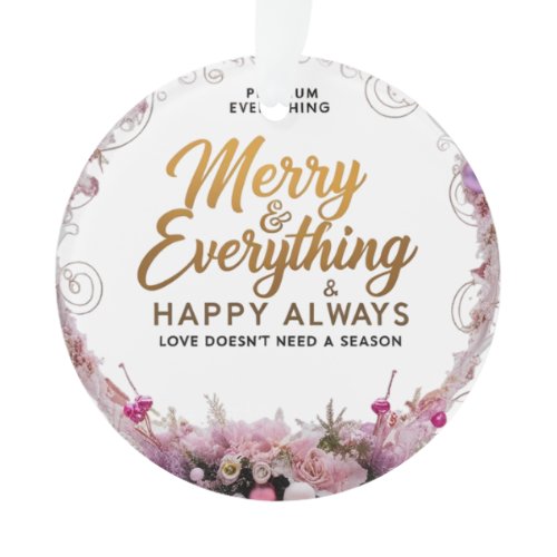 Acrylic Circle Ornament – Blush &amp; Gold Luxury Edit