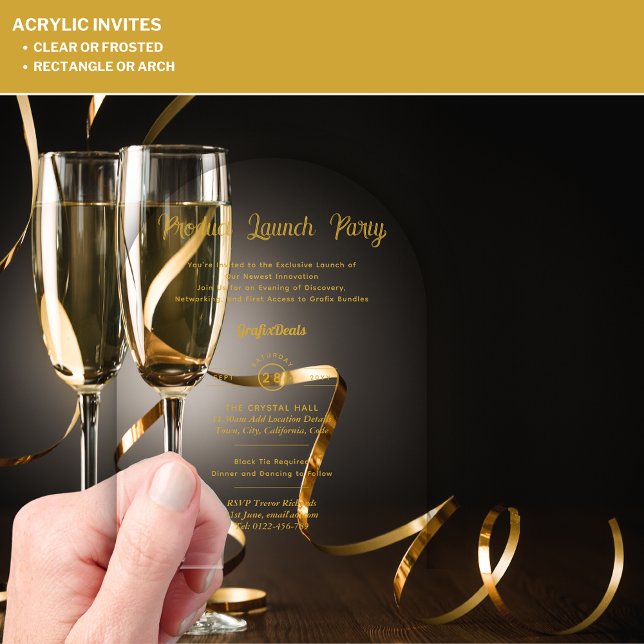 Acrylic Clear Product Launch Corporate Events Chic Invitations (Creator Uploaded)