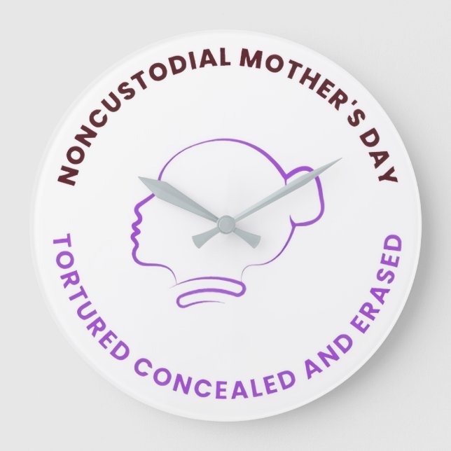 Acrylic Clock Noncustodial Mother's Day (Front)