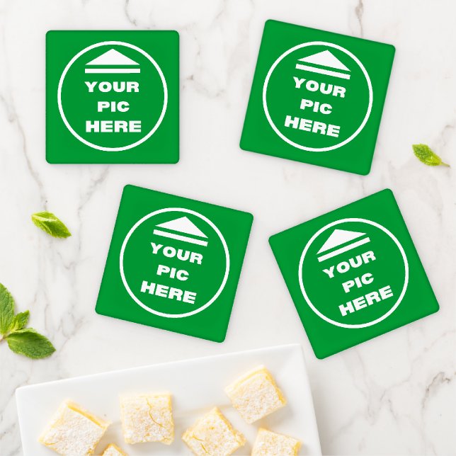 Acrylic Coaster Set - Add Your Image - Square (In Situ)