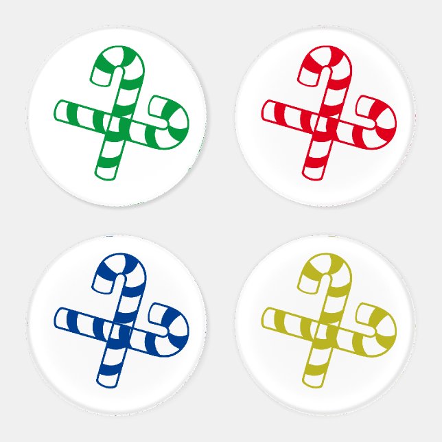 Acrylic Coasters - Candy Canes (Set)