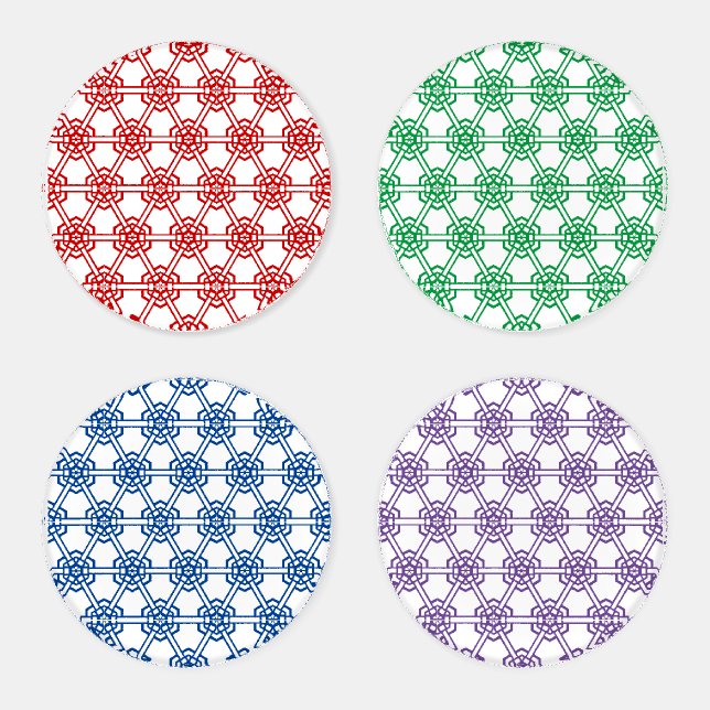 Acrylic Coasters - Hexagon and Triangle Pattern (Set)