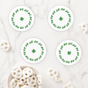 Acrylic Coasters - Holly Leaves
