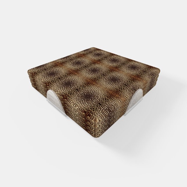 Acrylic Coasters - Kaleidoscopic Seed Pattern (Set)