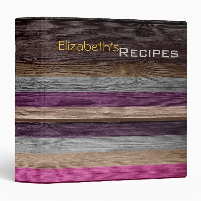 Acrylic Colored Wood Modern #2 Binder (Front/Spine)