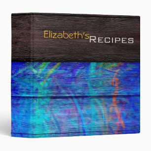 Acrylic Colored Wood Modern #3 3 Ring Binder