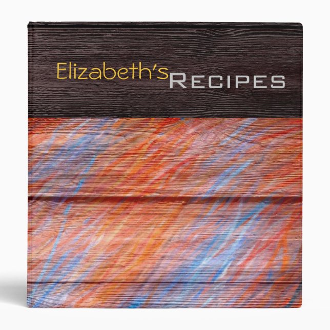 Acrylic Colored Wood Modern #4 Binder (Front)