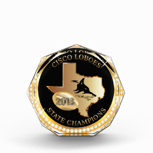 Acrylic crystal - Cisco Loboes state champs Award