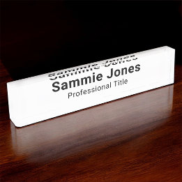 Acrylic Desk Name Plate for Business Professional