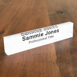 Acrylic Desk Name Plate for Business Professional