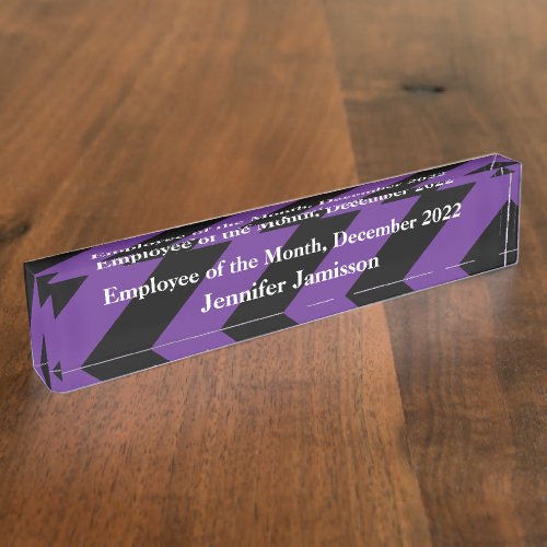 Acrylic Desk Nameplate Employee of the Month Desk Name Plate