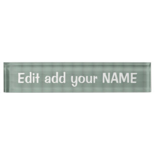 Acrylic Desk Nameplate NAME, title, logo design
