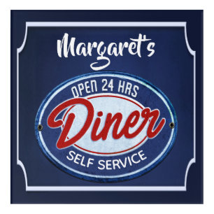 Acrylic Diner Sign Acrylic Print