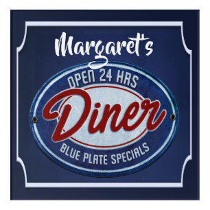 Acrylic Diner Sign Print