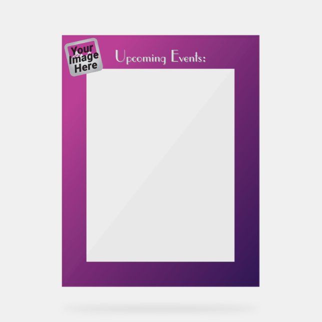 Acrylic Display Frame 8.5x11 Slip Sheet Frame (Front)