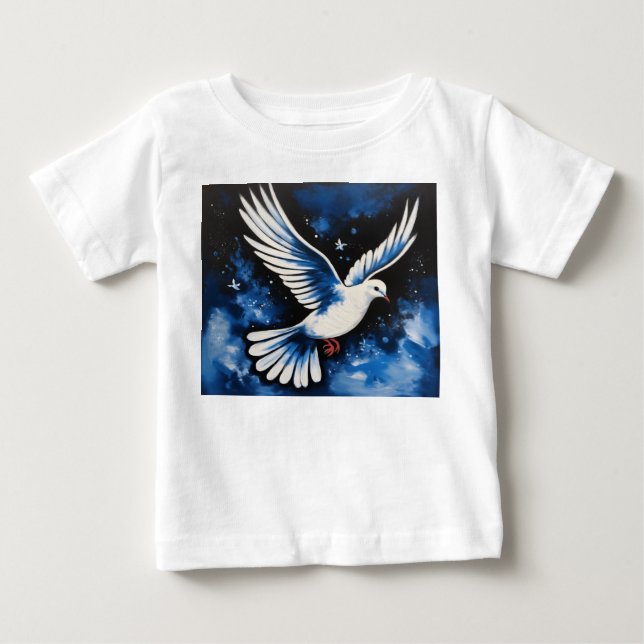 Acrylic Dove of Peace: A Symbol of Harmony Baby T-Shirt (Front)
