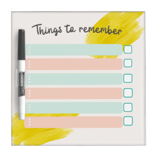 Acrylic Dry Erase Reminder Board