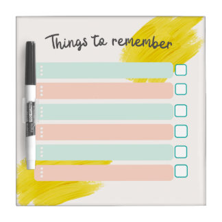Acrylic Dry Erase Reminder Board