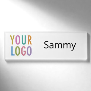 Acrylic First Name Tag Company Logo Professional