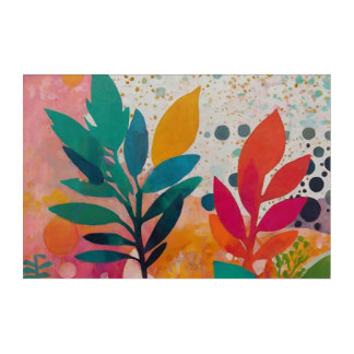 Acrylic floral decor