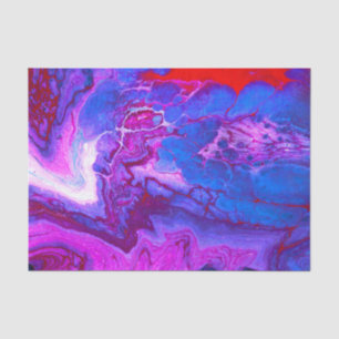 Acrylic Fluid Pour Purple Marble Designs Tissue Paper