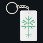 Acrylic Green Sapling Keychain<br><div class="desc">Double-sided key-chain featuring the green Simon's Rock sapling</div>