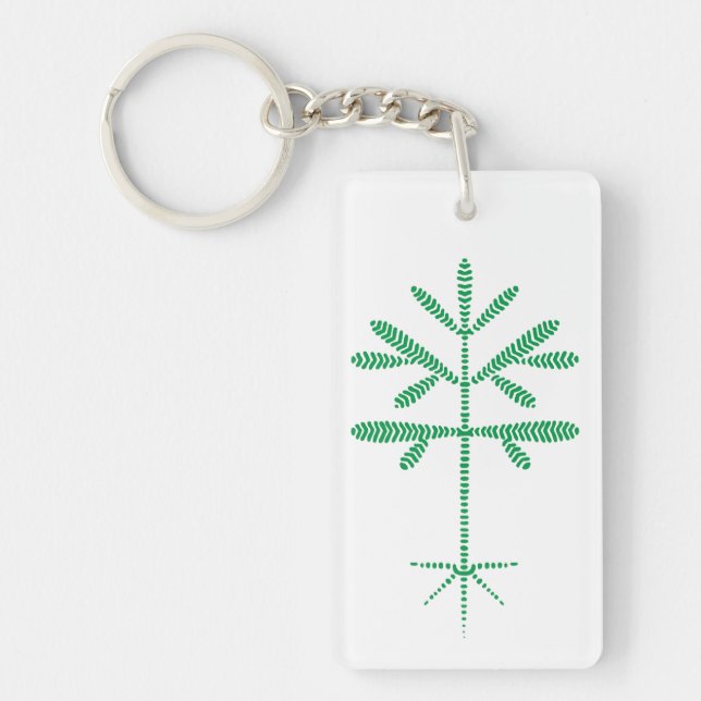 Acrylic Green Sapling Keychain (Front)