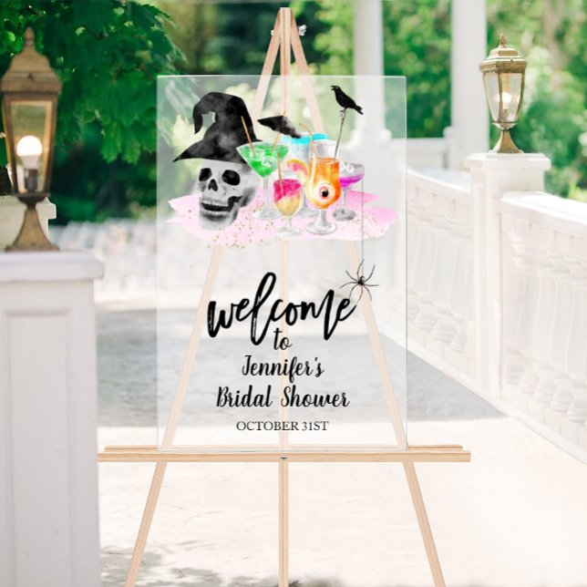 Acrylic Halloween Bridal Shower Welcome Sign (Creator Uploaded)