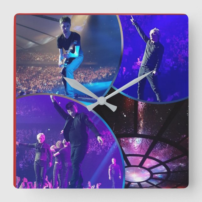 ACRYLIC INDOCHINA ORLOGY SQUARE WALL CLOCK (Front)