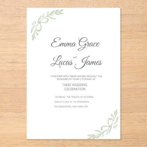 Acrylic Invitation