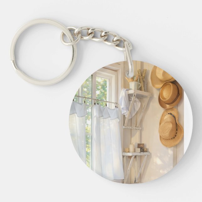 Acrylic Keychain Curtain in the Wind (Front)