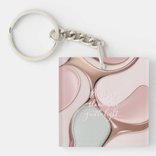 Acrylic keychain in stylish abstract graphic