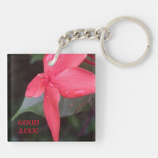 Acrylic Keychain natural flowers (Back)