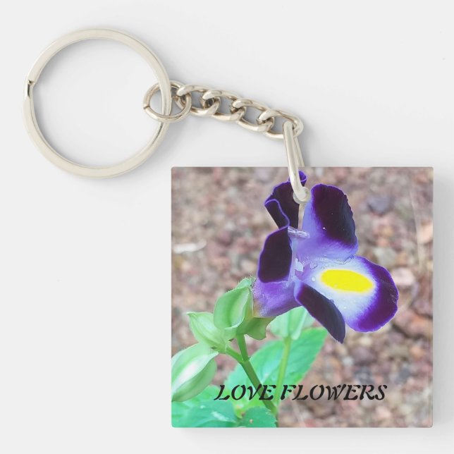 Acrylic Keychain natural flowers (Front)