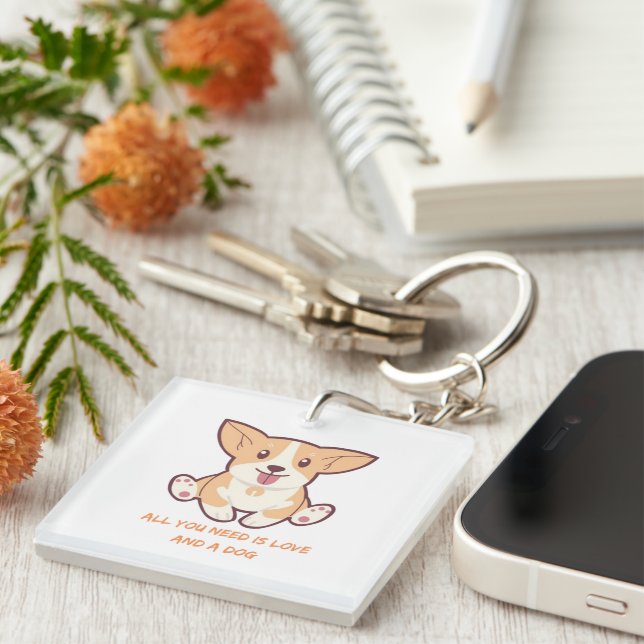 Acrylic Keychain Perfect Designs for Dog Lovers  (Front Right)