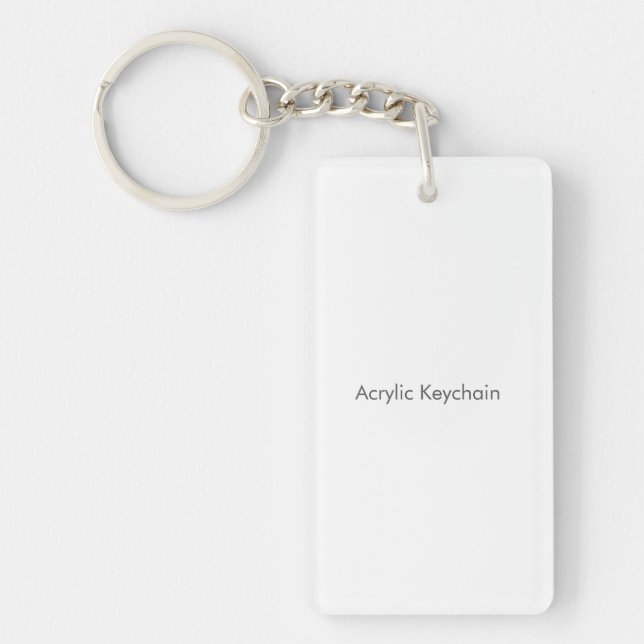 Acrylic Keychain, Rectangle (double-sided) Keychain (Front)