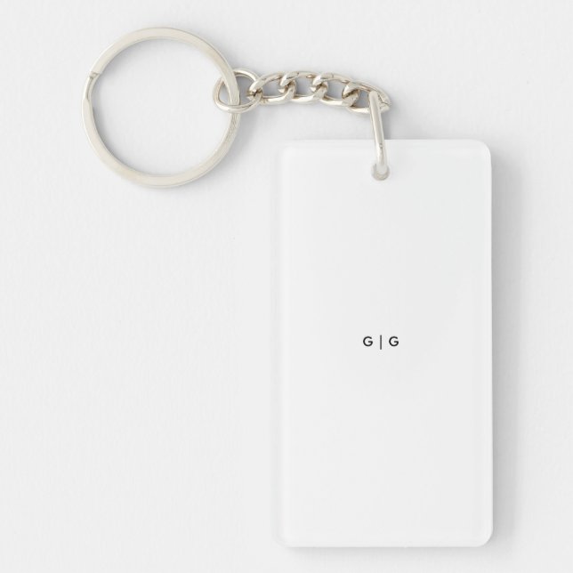 Acrylic Keychain, Rectangle (double-sided) Keychain (Front)