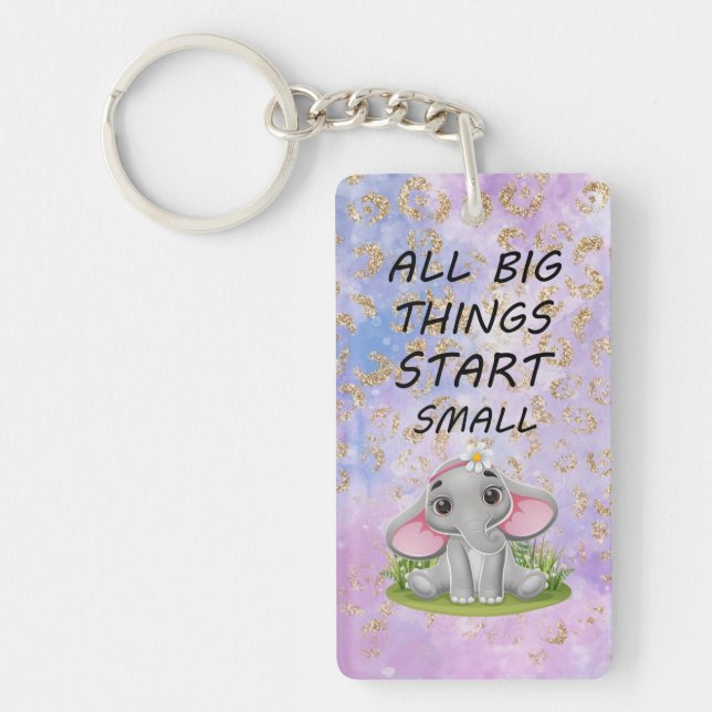 Acrylic Keychain, Rectangle (double-sided) Keychain (Front)