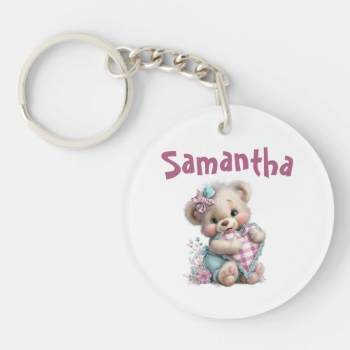 Acrylic Keychain Teddy Bear Baby Shower