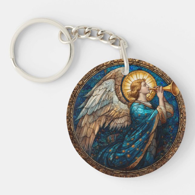 Acrylic Keychain with Angel Design (Front)