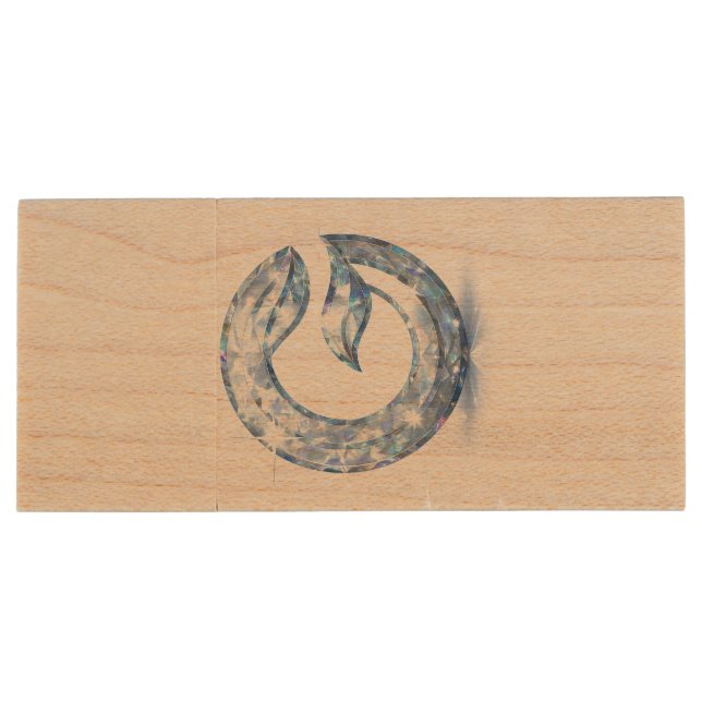 Acrylic Keychain Wood Flash Drive (Back)