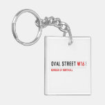 Oval Street  Acrylic Keychains