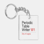 Periodic Table Writer  Acrylic Keychains