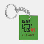 Game Letter Tiles  Acrylic Keychains